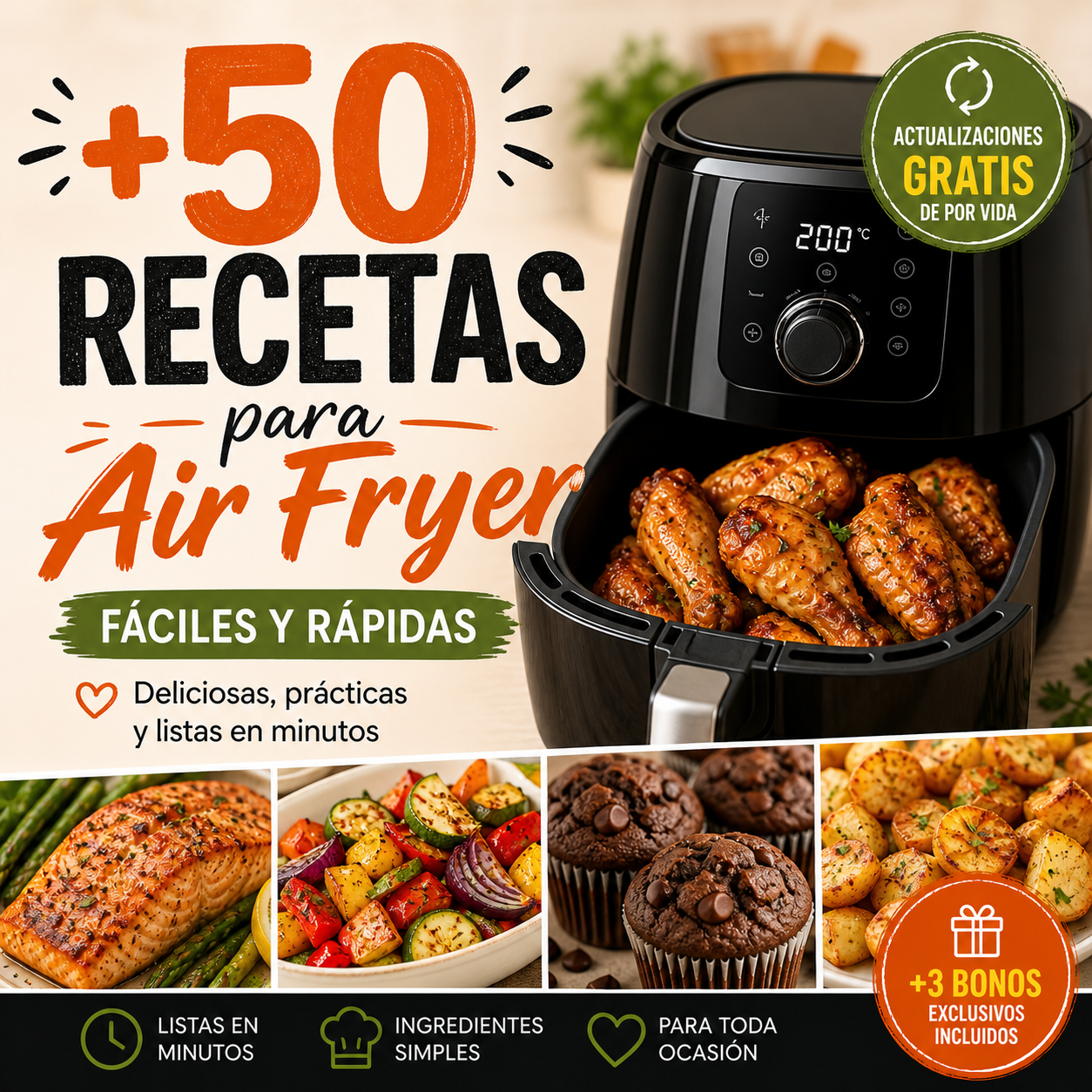 +50 Recetas para Air Fryer (Fáciles y Rápidas)